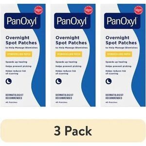 PanOxyl PM Overnight Spot Patches, 40 Count Pack of 3 Hydrocolloid Healing Techn
